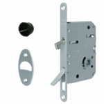 Serratura Infilare Gancio Tre Class Q8 Frontale 16x160 con Levetta Trascinamento Scomparsa Entrata 50 ACO-Cromato Opaco | AGB